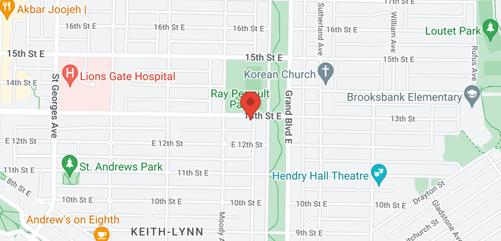 map of 535 E 13TH STREET